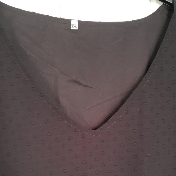 Clip Dot Sheer Sleeve Sheath Dress Size 2X - Picture 5 of 12